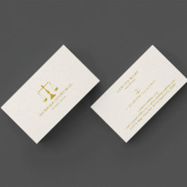 Officier van Justitie bij Law-Simple Gold Scale Be Visitekaartje