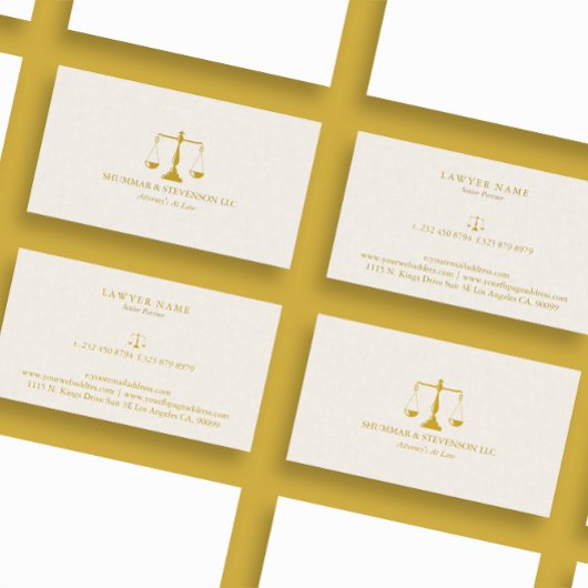 Officier van Justitie bij Law-Simple Gold Scale Be Visitekaartje