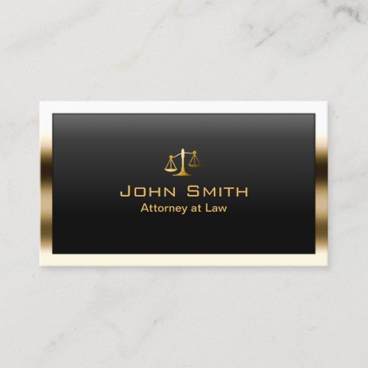 Officier van Justitie bij Wet Gold Border Professi Visitekaartje (Voorkant)