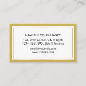 Officier van Justitie: Classic Gold Scale Professi Visitekaartje (Achterkant)