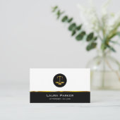 Officier van Justitie in de advocatuur Gold Black  Visitekaartje (Staand voorkant)