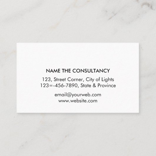 Officier van Justitie in de advocatuur Gold Black  Visitekaartje (Achterkant)