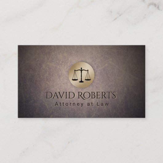 Officier van Justitie in de advocatuur Gold Scale  Visitekaartje (Voorkant)