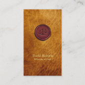  officier van justitie in de rode wax-hoofdstad visitekaartje (Voorkant)