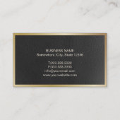 Officier van Justitie: Law Gold Framed Black Leath Visitekaartje (Achterkant)