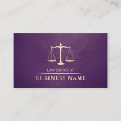 Officier van Justitie: Law Gold Scale Paarse Gold  Visitekaartje (Voorkant)