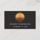 Officier van Justitie Minimalistische Gouden Schaa Visitekaartje (Voorkant)
