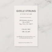 Officier van Justitie Neutral Professional Photo Visitekaartje (Achterkant)