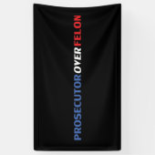 Officier van justitie over Felon rood wit blauw ty Spandoek (Verticaal)