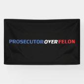 Officier van justitie over Felon rood wit blauw ty Spandoek (Horizontaal)