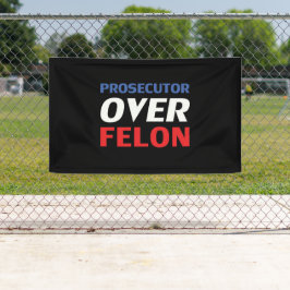 Officier van justitie over Felon rood wit blauw ty Spandoek