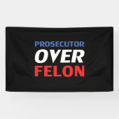 Officier van justitie over Felon rood wit blauw ty Spandoek (Horizontaal)