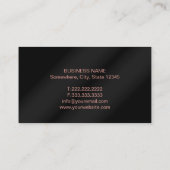 Officier van Justitie Roos Gold Metallic Black Law Visitekaartje (Achterkant)