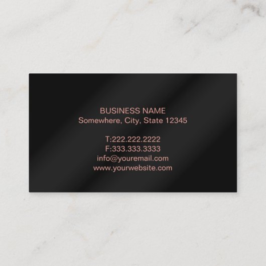 Officier van Justitie Roos Gold Metallic Black Law Visitekaartje (Achterkant)