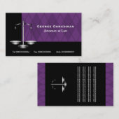 Officier van Justitie Schaal van Justitie zwart pa Visitekaartje (Voorkant / Achterkant)