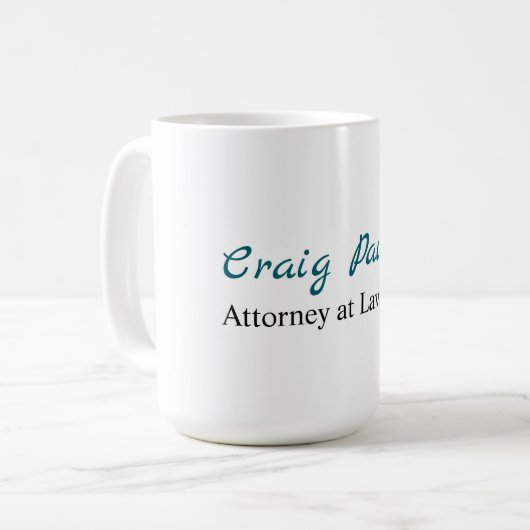 Officier van Justitie Unieke Speciale Minimalist Koffiemok (Voorkant links)