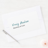 Officier van Justitie Unieke Speciale Minimalist Rechthoekige Sticker (Envelop)