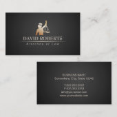 Officier van Justitie van de Wet Gold Lady Justice Visitekaartje (Voorkant / Achterkant)