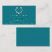 Officier van Justitie: Wet Gold Scale Advocaat Aan Visitekaartje (Voorkant / Achterkant)
