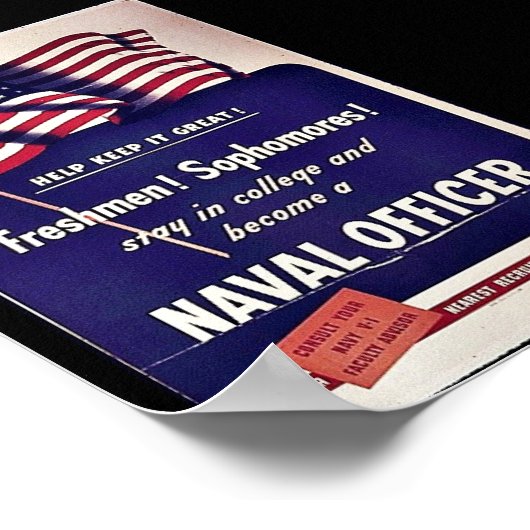 officier zeemacht poster (Hoek)