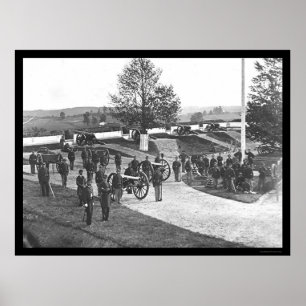Officieren en Mannen in Fort Stevens, DC 1865 Poster
