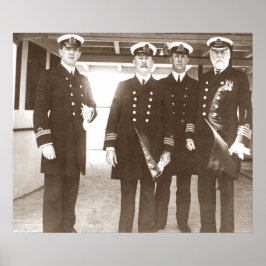 Officieren van de Titanic voor vertrek C 1912 Poster