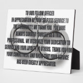 OFFICIERSTERRETIMENT PLAQUE FOTOPLAAT (Zijkant)