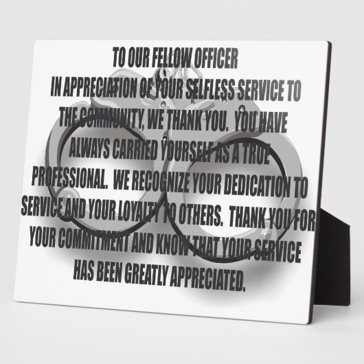 OFFICIERSTERRETIMENT PLAQUE FOTOPLAAT (Zijkant)