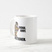 Offisa Pupp: "Rechter, jury, executeur" Koffiemok (Voorkant links)