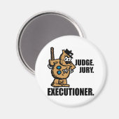 Offisa Pupp: "Rechter, jury, executeur" Magneet (Voorkant / Achterkant)