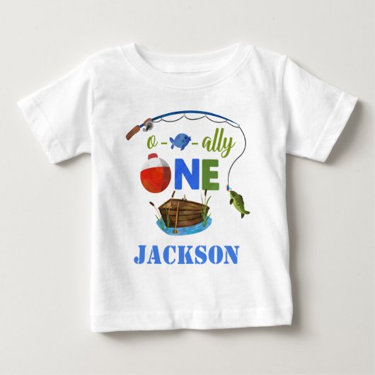 Offishally ONE baby t-shirt Kleine visser shirt (Voorkant)