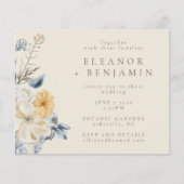 Offite voor Rustige Blue Yellow Floral Wedding (Voorkant)