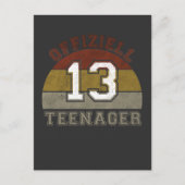 Offiziell Teenager 13 Jahre alt Briefkaart (Voorkant)