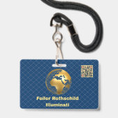  Offizielle Illuminati-Mitgliedskarte Badge (Achterkant met koord)
