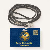 Offizielle Illuminati-Mitgliedskarte Badge (Achterkant met draagriem)