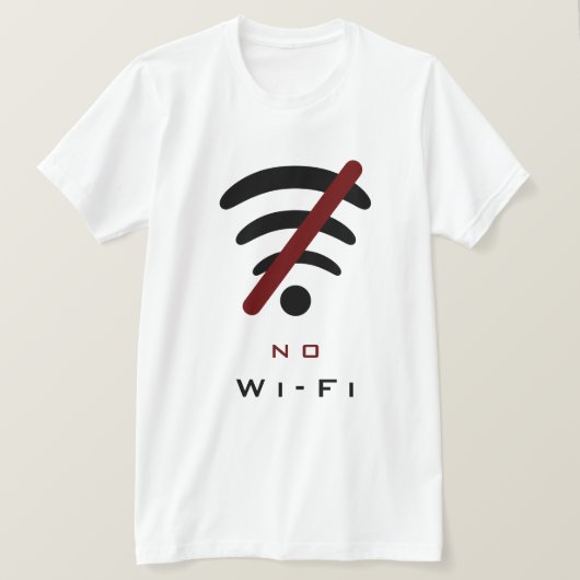 Offline afspelen van T-Shirt - Geen Wi-Fi (Design voorkant)