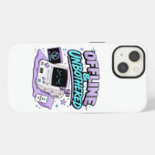 Offline En Ongestoord Retro Sticker iPhone Hoesje (Achterkant horizontaal)