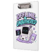 Offline En Ongestoord Retro Sticker Klembord (Links)
