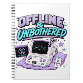 Offline En Ongestoord Retro Sticker Notitieboek