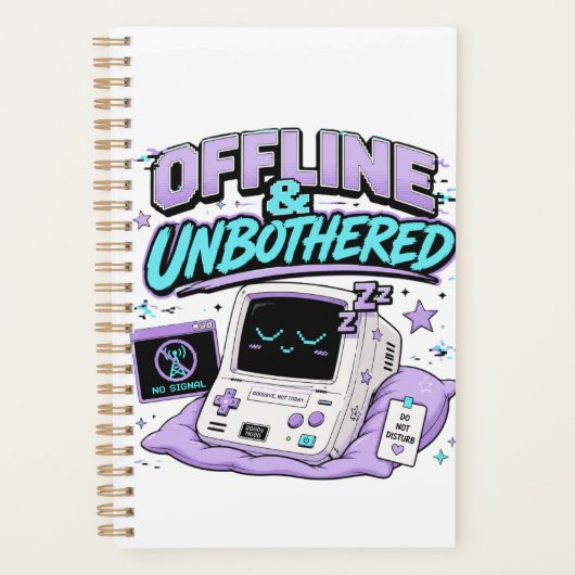 Offline En Ongestoord Retro Sticker Planner (Voorkant)