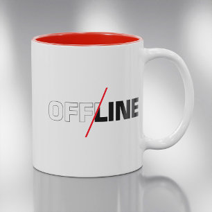 Offline Geek Humor Coffee Mug Tweekleurige Koffiemok