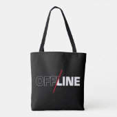 Offline | Geek Humor Tote Bag (Achterkant)