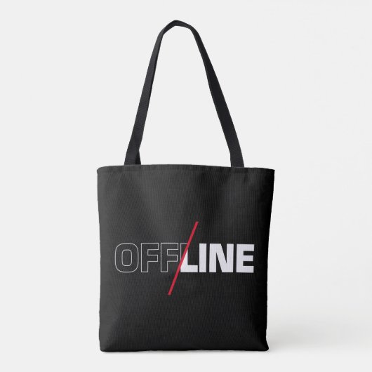 Offline | Geek Humor Tote Bag (Achterkant)