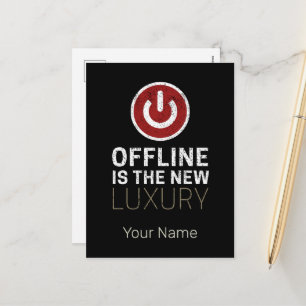 Offline is de nieuwe luxe Gezegde pauze Vintage Feestdagenkaart