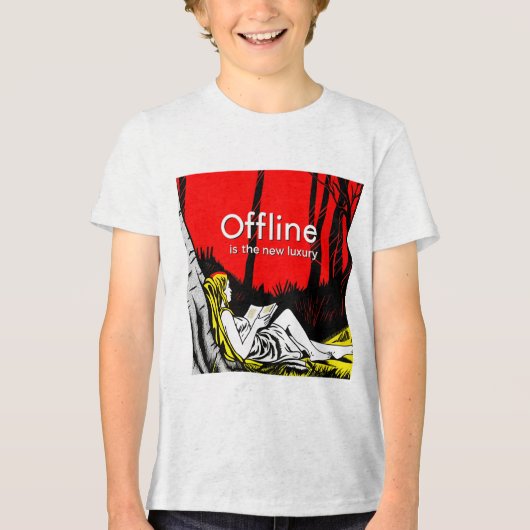 Offline Is De Nieuwe Luxe Tri-Blend Shirt (Voorkant)