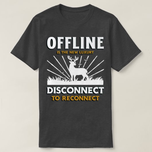 Offline is de nieuwe luxeverbinding om opnieuw ver t-shirt (Design voorkant)