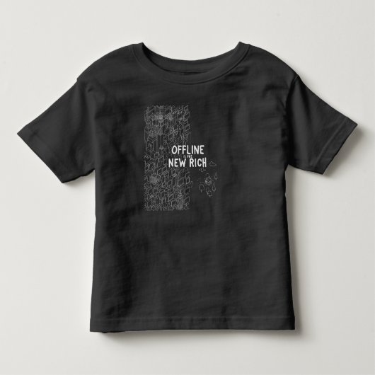 Offline is de nieuwe rijken kinder shirts (Voorkant)