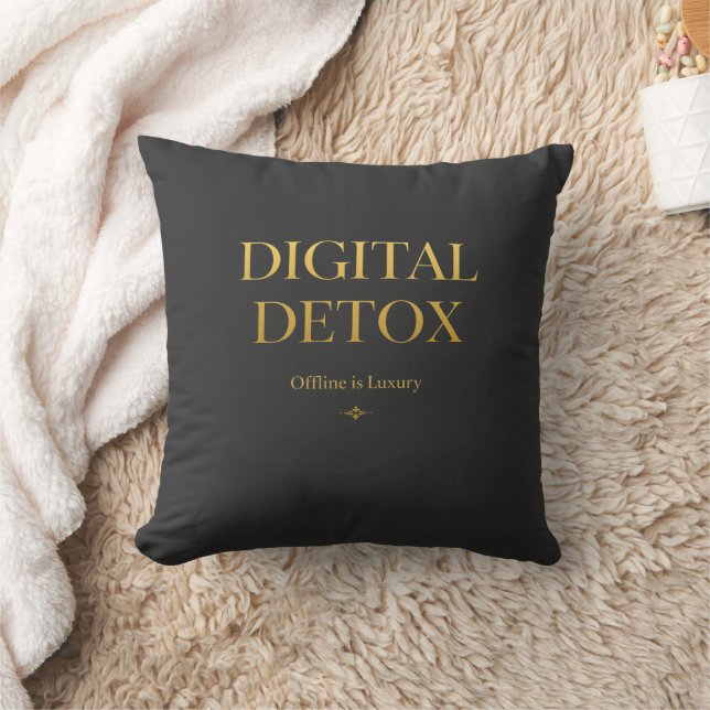 "Offline is Luxe" Minimalistische Zen Esthetische  Kussen (Deken)