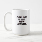 Offline Is The New Luxury: Digital Detox Quote Koffiemok (Links)