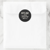 Offline Leven Grappig Geestelijke Gezondheid Ronde Sticker (Tas)